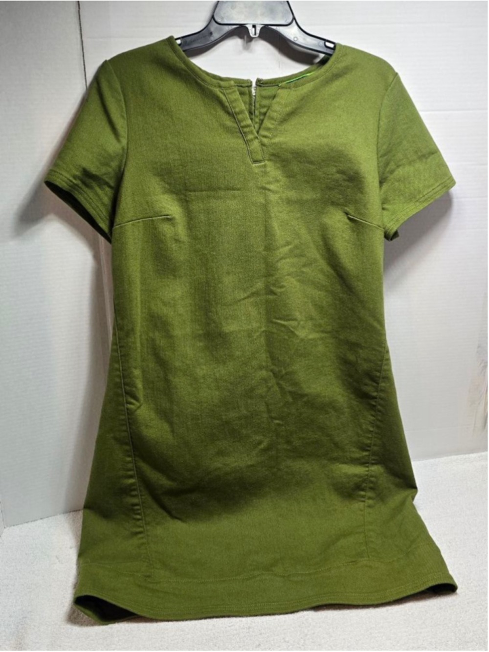 Women's C Wonder Green Short Sleeve Shift Dress Size 10